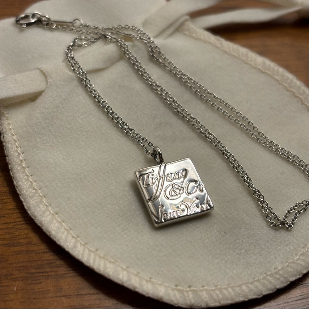 Tiffany & Co Sterling Silver 925 Notes Square Pendant 🩵🩶